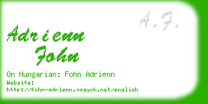 adrienn fohn business card